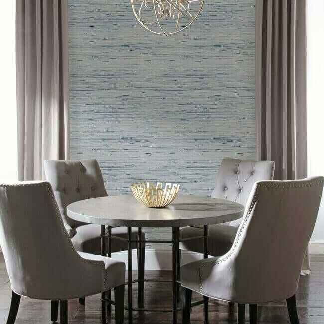 Lustrous Grasscloth Blue & Gold Wallpaper - York Wallcoverings - Y6201603 - York Wallcoverings Wallpaper
