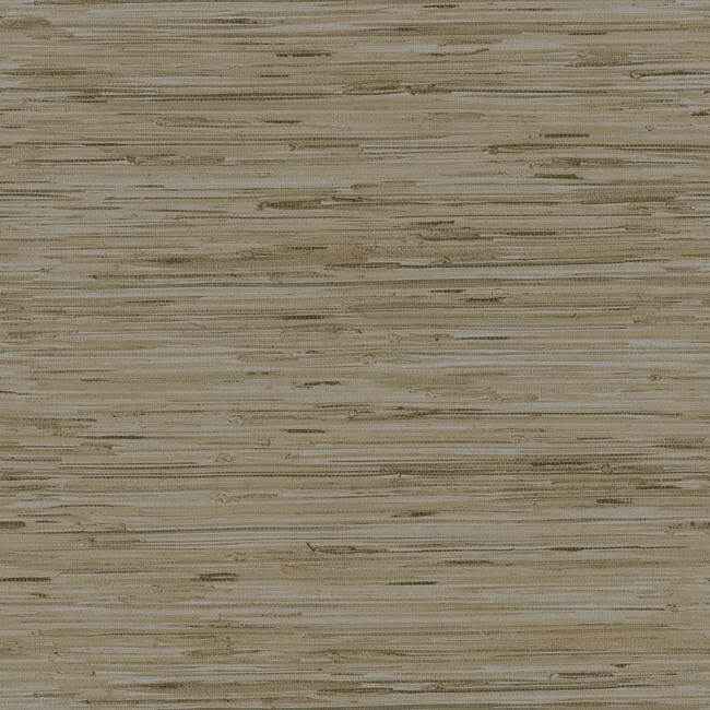 Lustrous Grasscloth Silver & Taupe Wallpaper - York Wallcoverings - Y6201604