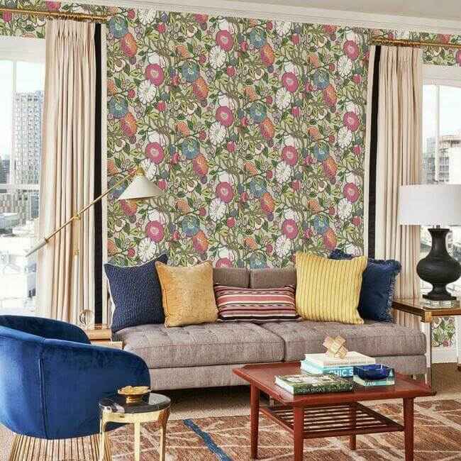 Vincent Poppies Wallpaper Brights - York Wallcoverings - CY1516 - York Wallcoverings Wallpaper