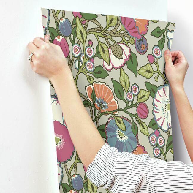 vincent-poppies-wallpaper-brights-york-wallcoverings-cy1516 - York Wallcoverings Wallpaper