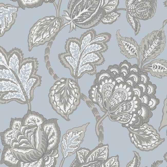 Mid Summer Jacobean Wallpaper Spabrown - York Wallcoverings - CY1540 - York Wallcoverings Wallpaper