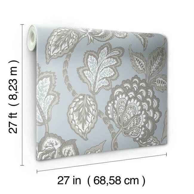 Mid Summer Jacobean Wallpaper Spabrown - York Wallcoverings - CY1540 - York Wallcoverings Wallpaper