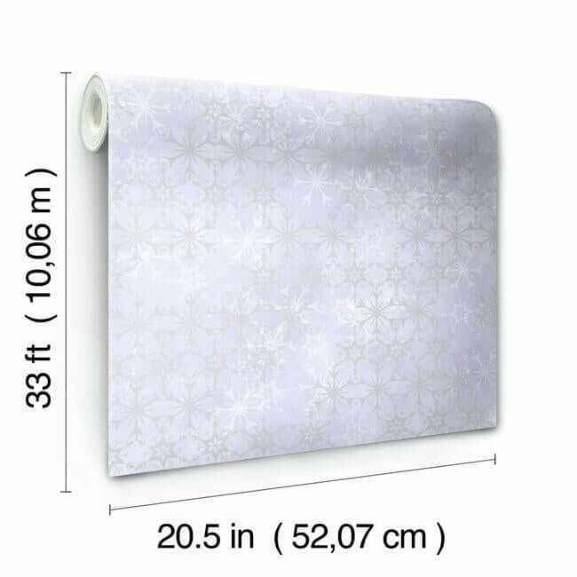 Disney Frozen 2 Snowflake Purple Wallpaper - York Wallcoverings - DI0961 - York Wallcoverings Wallpaper