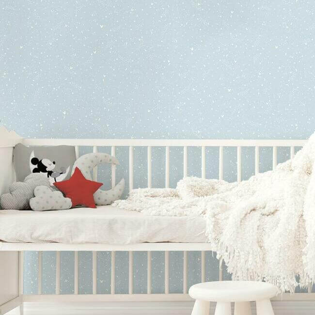 disney-mickey-mouse-star-blue-wallpaper-york-wallcoverings-di0985 - York Wallpaper Wallpaper