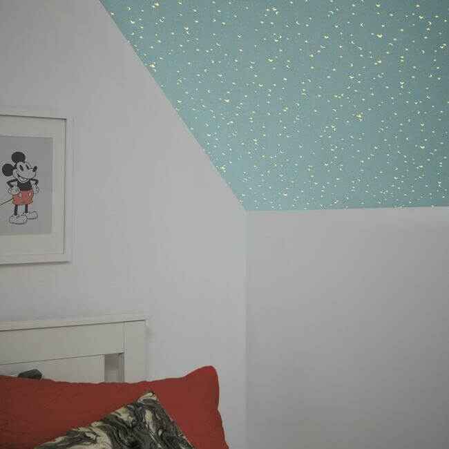 Disney Mickey Mouse Star Teal Wallpaper - York Wallcoverings - DI0986 - York Wallcoverings Wallpaper