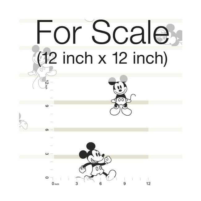 disney-mickey-mouse-stripe-wallpaper-neutral-york-wallcoverings-di0932 - York Wallcoverings Wallpaper