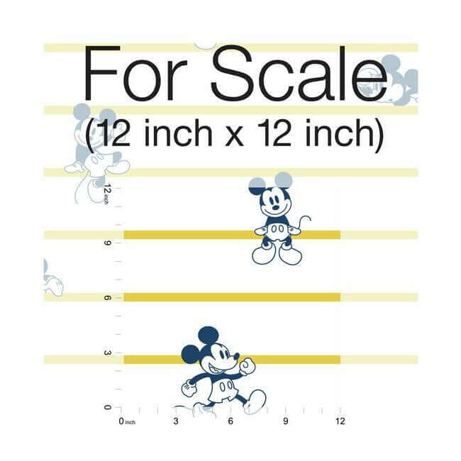 disney-mickey-mouse-stripe-wallpaper-yellow-york-wallcoverings-di0931 - York Wallcoverings Wallpaper