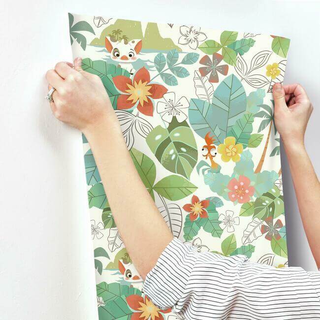 disney-moana-jungle-wallpaper-vintage-york-wallcoverings-di0995 - York Wallcoverings Wallpaper