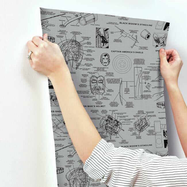 marvels-heroes-schematics-wallpaper-grey-black-york-wallcoverings-di0936
