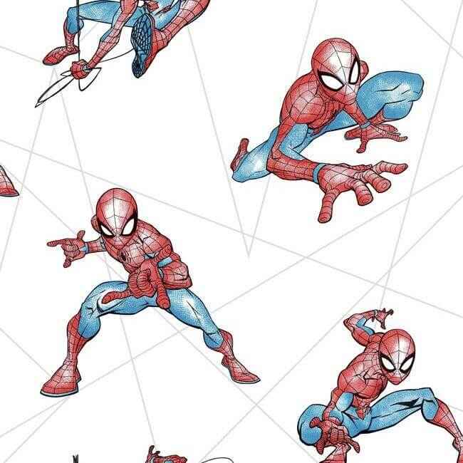 Spider-Man Fracture Blue & Grey Wallpaper - York Wallcoverings - DI0939 - York Wallcoverings Wallpaper