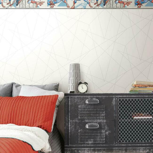 spider-man-fracture-grey-wallpaper-york-wallcoverings-di0941 - York Wallpaper Wallpaper