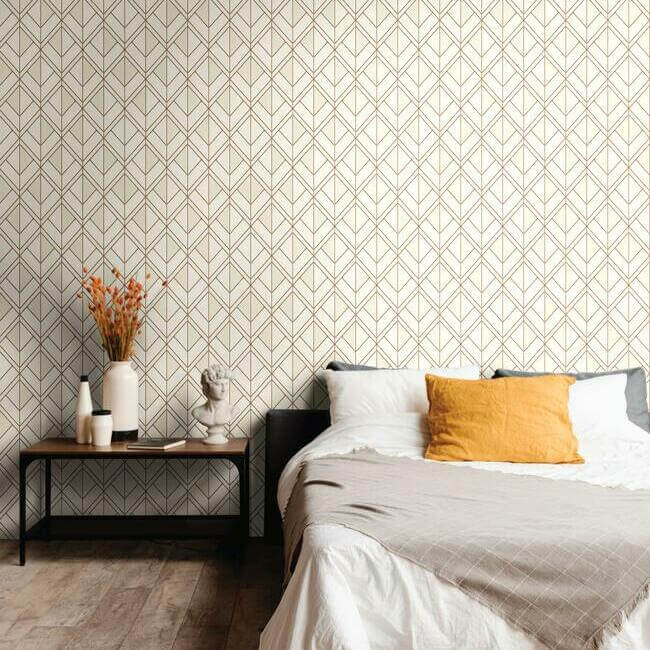 diamond-shadow-wallpaper-whiteterracotta-york-wallcoverings-gm7551 - York Wallcoverings Wallpaper