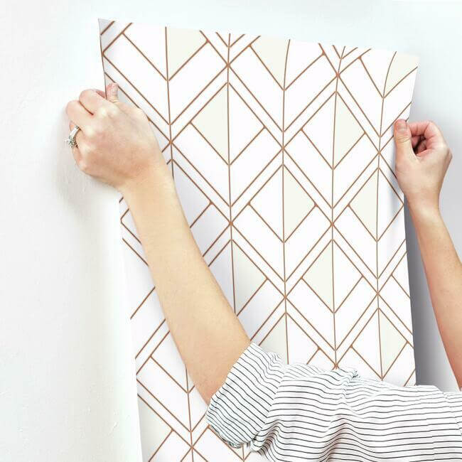 diamond-shadow-wallpaper-whiteterracotta-york-wallcoverings-gm7551 - York Wallcoverings Wallpaper