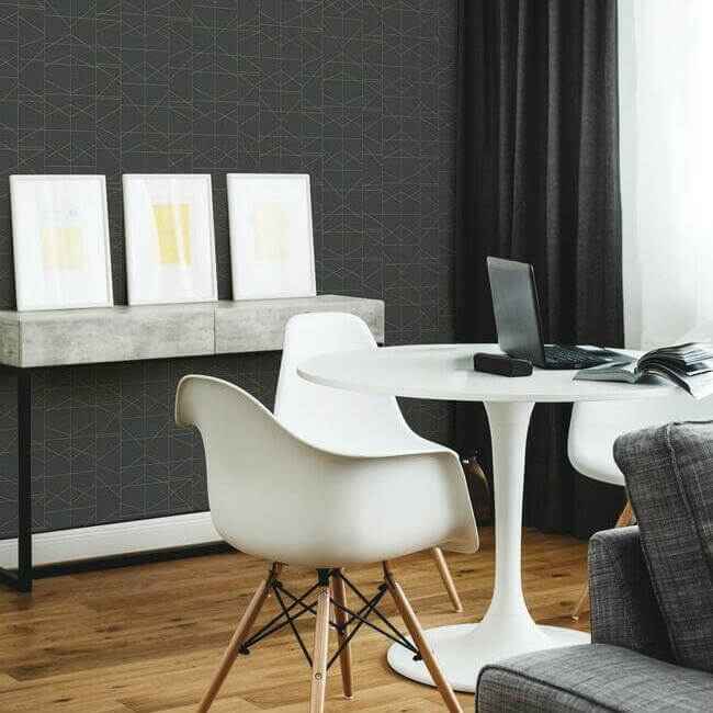 Modern Perspective Gold Wallpaper - York Wallcoverings - GM7547 - York Wallcoverings Wallpaper