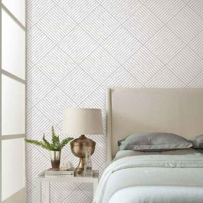 Twisted Tailor White Wallpaper - York Wallcoverings - GM7565 - York Wallcoverings Wallpaper