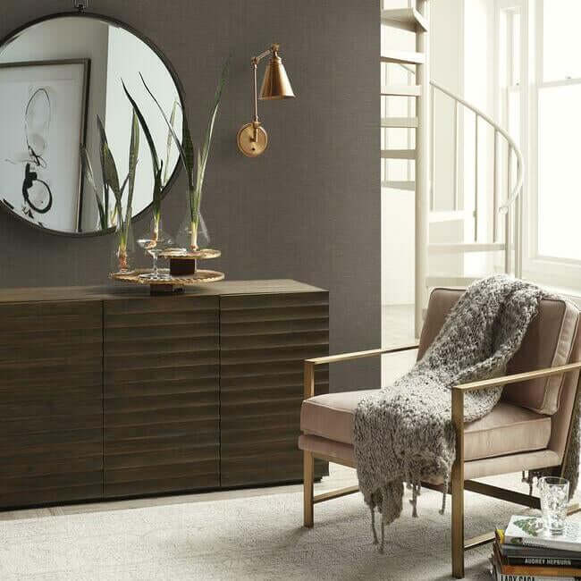 essence-brown-metallic-wallpaper-york-wallcoverings-gl0511n - York Wallpaper Wallpaper