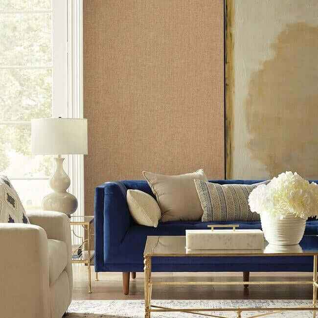Interlocking Weave Sisal Grasscloth Brown Wallpaper - York Wallcoverings - VG4420 - York Wallcoverings Wallpaper