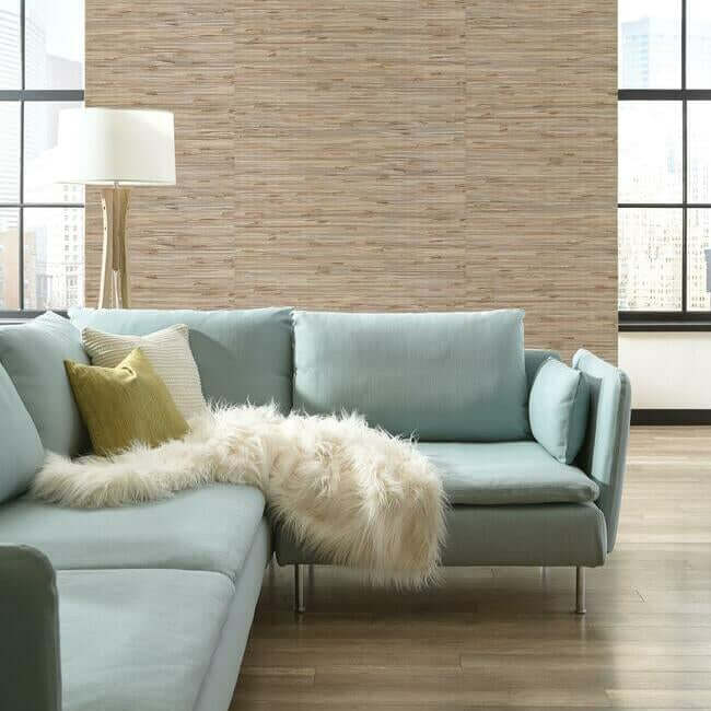 wide-knotted-grass-metallic-wallpaper-york-wallcoverings-vg4441 - York Wallpaper Wallpaper