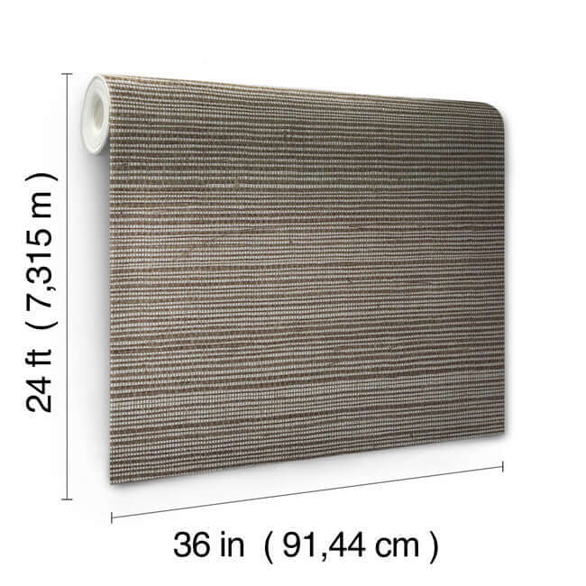 sisal-grasscloth-silver-metallic-wallpaper-york-wallcoverings-vg4418 - York Wallpaper Wallpaper