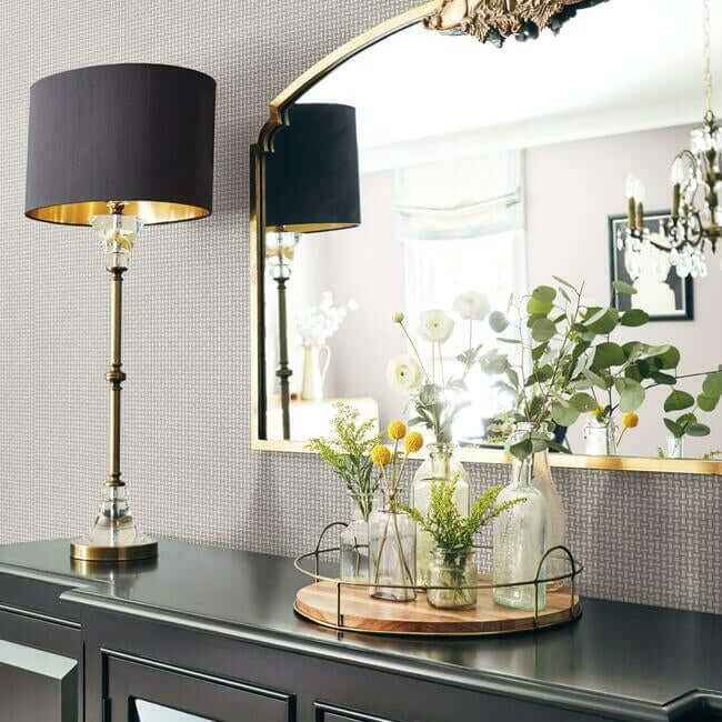 Cottage Basket Grey Wallpaper - York Wallcoverings - TL1905