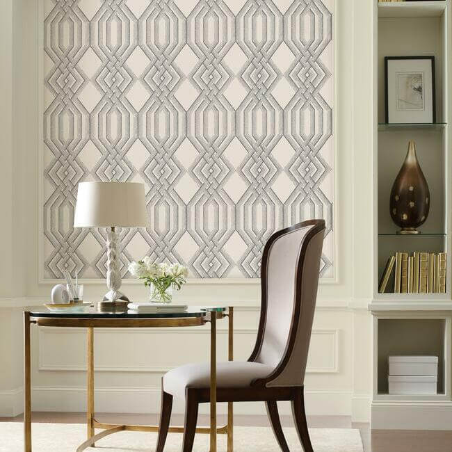 etched-lattice-grey-wallpaper-york-wallcoverings-tl1911 - York Wallpaper Wallpaper