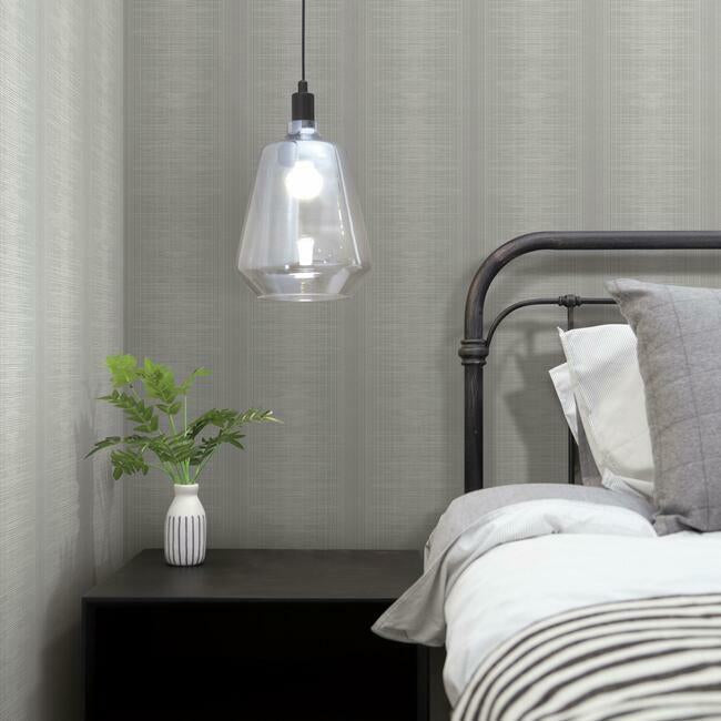 silk-weave-stripe-wallpaper-grey-york-wallcoverings-tl1961 - York Wallcoverings Wallpaper