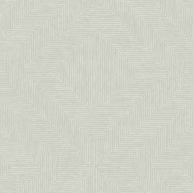 Diamond Channel Light Grey Wallpaper - York Wallcoverings - TL1992