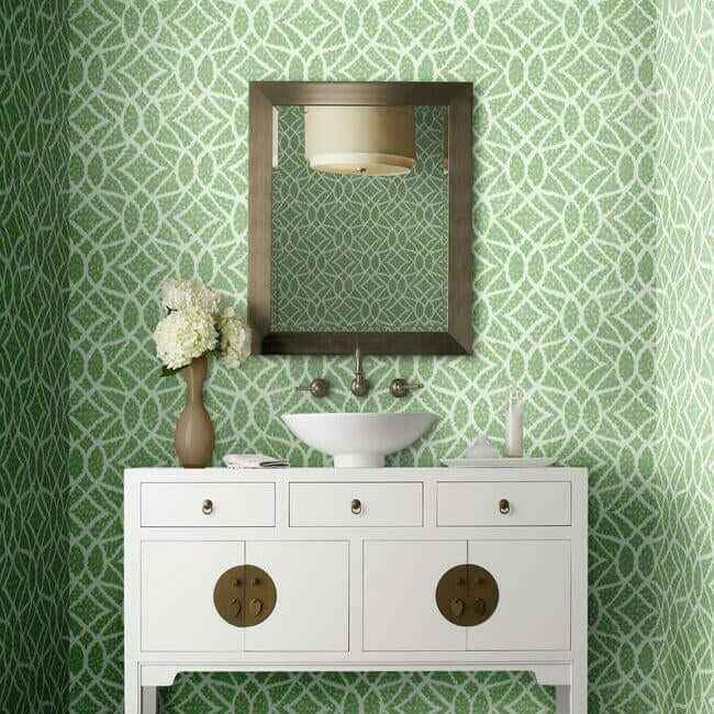 Boxwood Garden Green Wallpaper - York Wallcoverings - GR5972 - York Wallcoverings Wallpaper