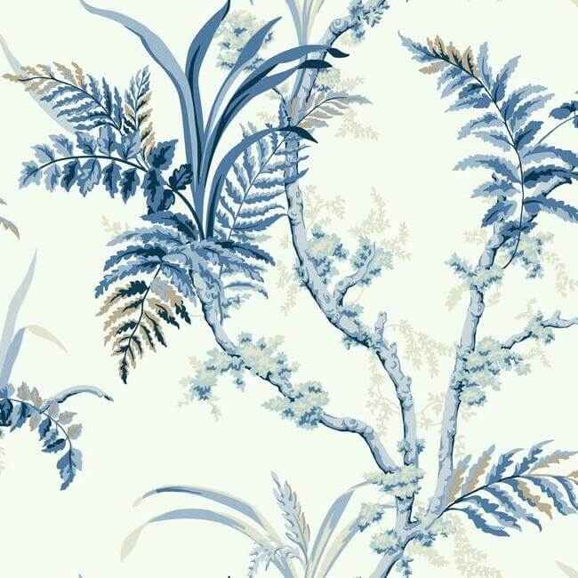 Enchanted Fern Blue Wallpaper - York Wallcoverings - GR5994 - York Wallcoverings Wallpaper