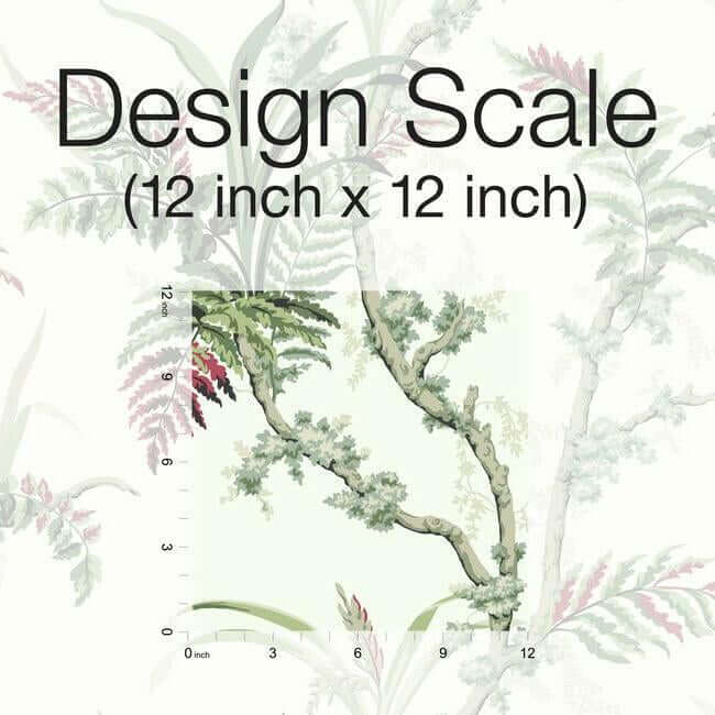 enchanted-fern-green-red-wallpaper-york-wallcoverings-gr5993 - York Wallpaper Wallpaper