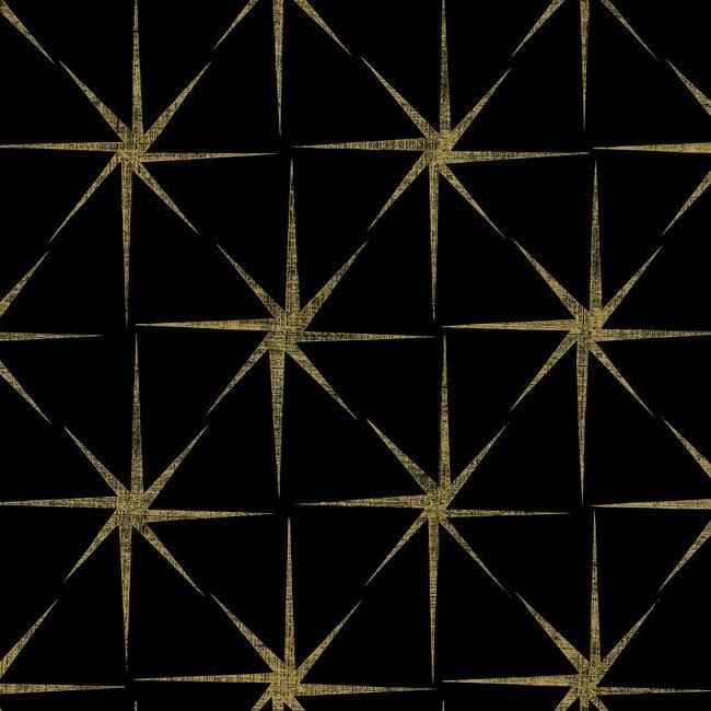 Evening Star Black Wallpaper - York Wallcoverings - GR5941