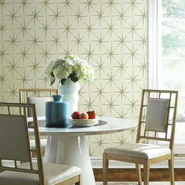 Evening Star Cream Wallpaper - York Wallcoverings - GR5944