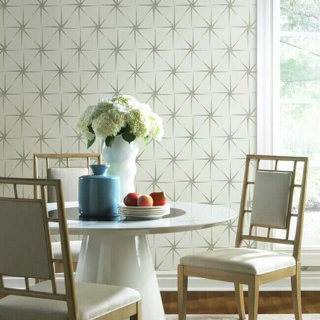 evening-star-silver-wallpaper-york-wallcoverings-gr5943 - York Wallpaper Wallpaper