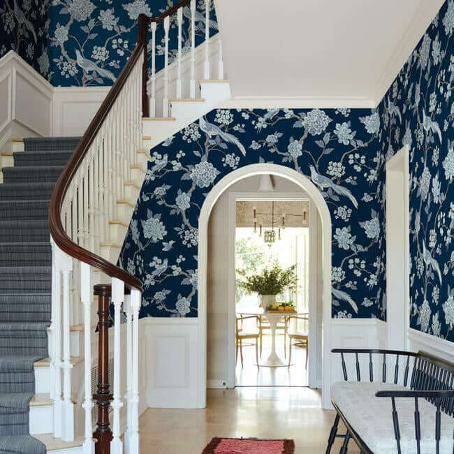 fanciful-navy-wallpaper-york-wallcoverings-gr5934 - York Wallpaper Wallpaper