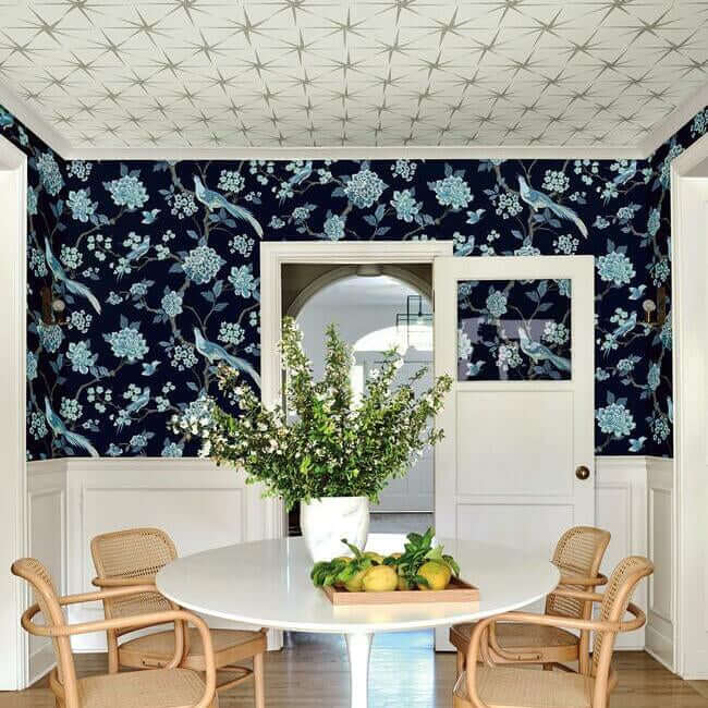 fanciful-navy-wallpaper-york-wallcoverings-gr5934 - York Wallpaper Wallpaper
