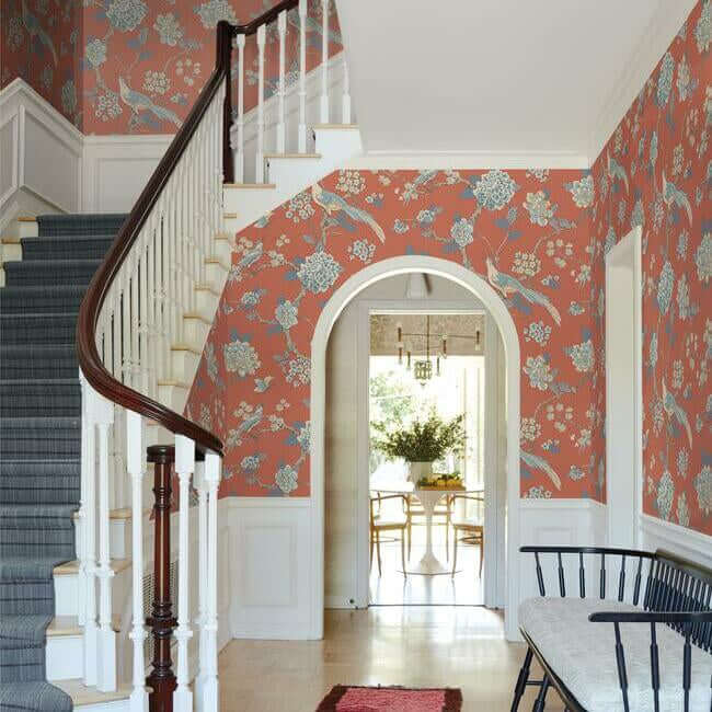 fanciful-orange-wallpaper-york-wallcoverings-af1902 - York Wallpaper Wallpaper