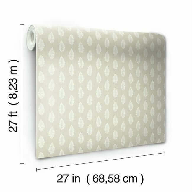 leaf-pendant-linen-wallpaper-york-wallcoverings-gr5964 - York Wallpaper Wallpaper