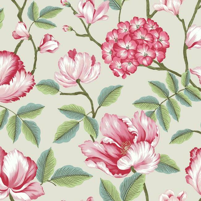 morning-garden-wallpaper-taupe-york-wallcoverings-gr5905 - York Wallcoverings Wallpaper