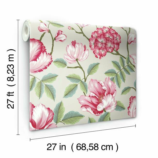 morning-garden-wallpaper-taupe-york-wallcoverings-gr5905 - York Wallcoverings Wallpaper