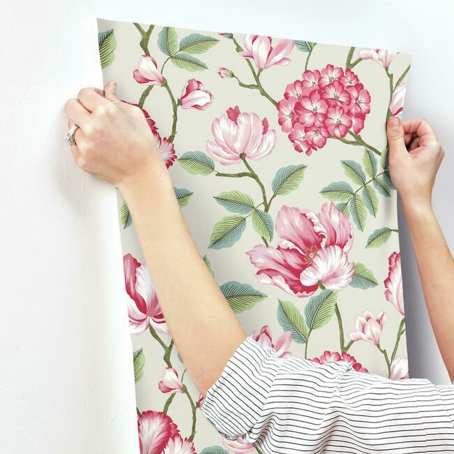 morning-garden-wallpaper-taupe-york-wallcoverings-gr5905 - York Wallcoverings Wallpaper