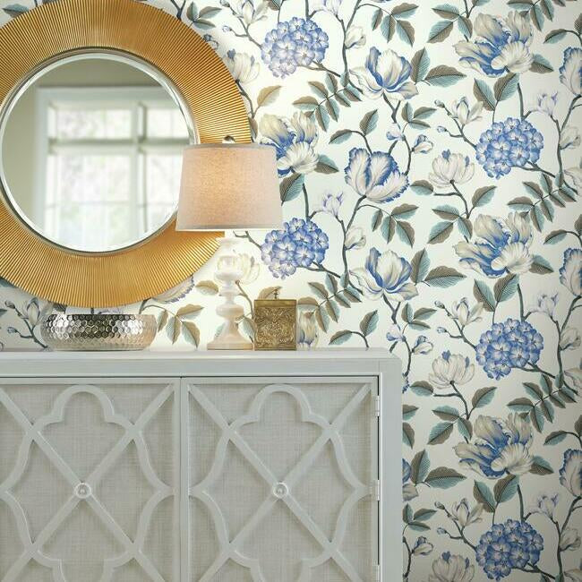 morning-garden-wallpaper-white-york-wallcoverings-gr5903 - York Wallcoverings Wallpaper