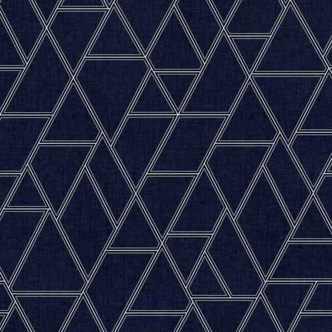 Pathways Navy Wallpaper - York Wallcoverings - GR5911 - York Wallcoverings Wallpaper