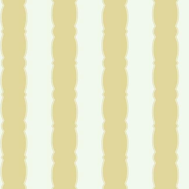 scalloped-stripe-yellow-wallpaper-york-wallcoverings-gr6016 - York Wallpaper Wallpaper