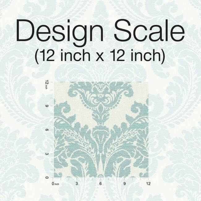 Tapestry Damask Teal Wallpaper - York Wallcoverings - GR6025 - York Wallcoverings Wallpaper