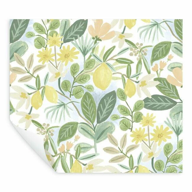 amalfi-pink-green-peel-stick-wallpaper-york-wallcoverings-psw1319rl - York Wallpaper Wallpaper