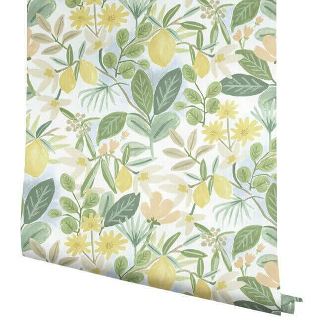amalfi-pink-green-peel-stick-wallpaper-york-wallcoverings-psw1319rl - York Wallpaper Wallpaper