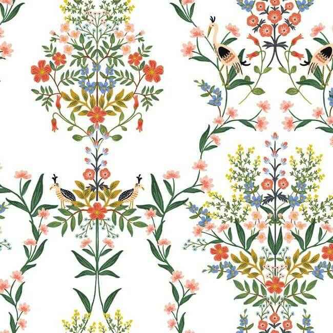 Luxembourg White Peel & Stick Wallpaper - York Wallcoverings - PSW1327RL