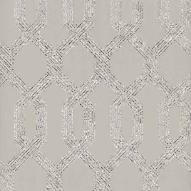Viva Lounge Silver Metallic Wallpaper - York Wallcoverings - Y6221204