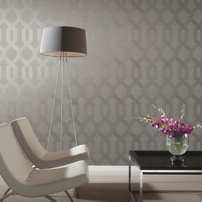 viva-lounge-silver-metallic-wallpaper-york-wallcoverings-y6221204 - York Wallpaper Wallpaper