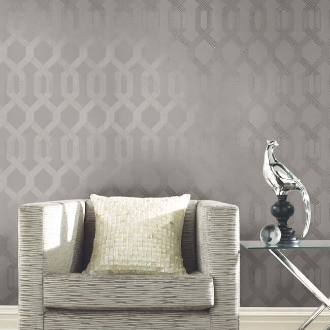 viva-lounge-silver-metallic-wallpaper-york-wallcoverings-y6221204 - York Wallpaper Wallpaper